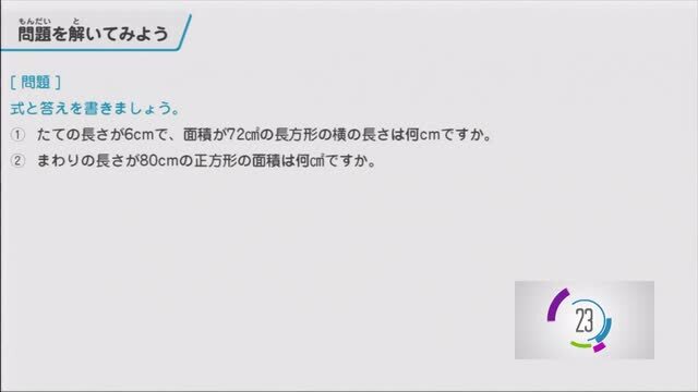 動画で学習 10 面積 その２ 算数