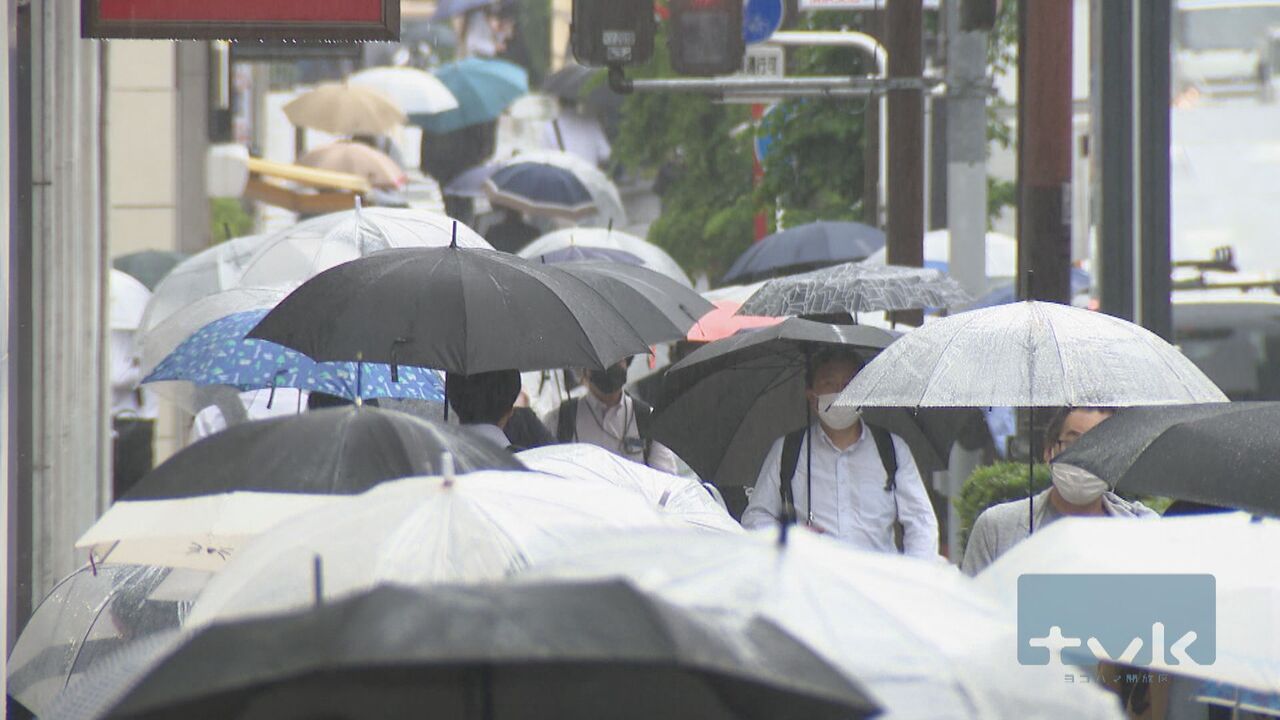 ９日朝の通勤時間帯　横浜は雨風強まる　三浦半島の大雨警報は昼過ぎに解除　
