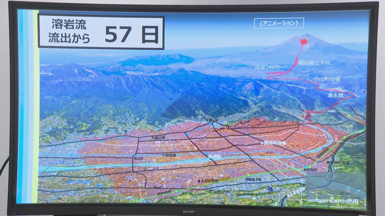 開成町　富士山噴火を想定　独自の避難計画を策定