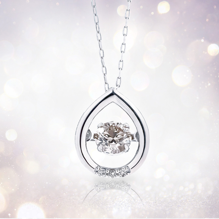 宝飾・貴金属 ダンシングストーンプラチナ 0.3ctペンダント