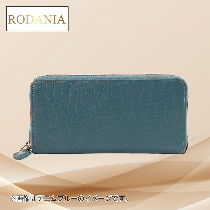 ロダニア バッグ・小物 マットクロコダイル 多機能ラウンド長