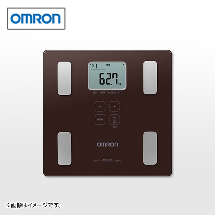 OMRON 体重計 ステンレスパネル 45秒動画 オムロン 体重体組成計 ブラウン HBF-236-JBW【ジャパネット