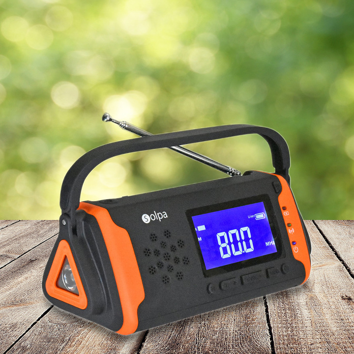 クマザキエイム オーディオ 手回し ソーラー蓄電ラジオ チャージオ