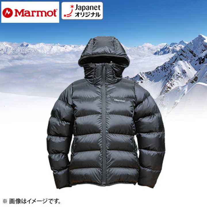 衣類 Marmot 1000フィルパワー ダウンジャケット レディス L ブラック 