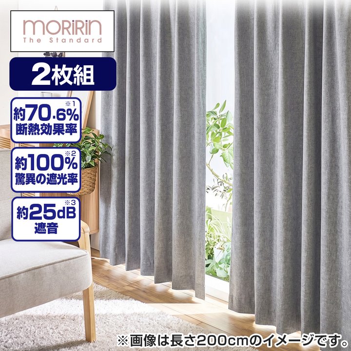モリリン インテリア 遮熱遮光ドレープカーテン100x220cm JSK13 通販