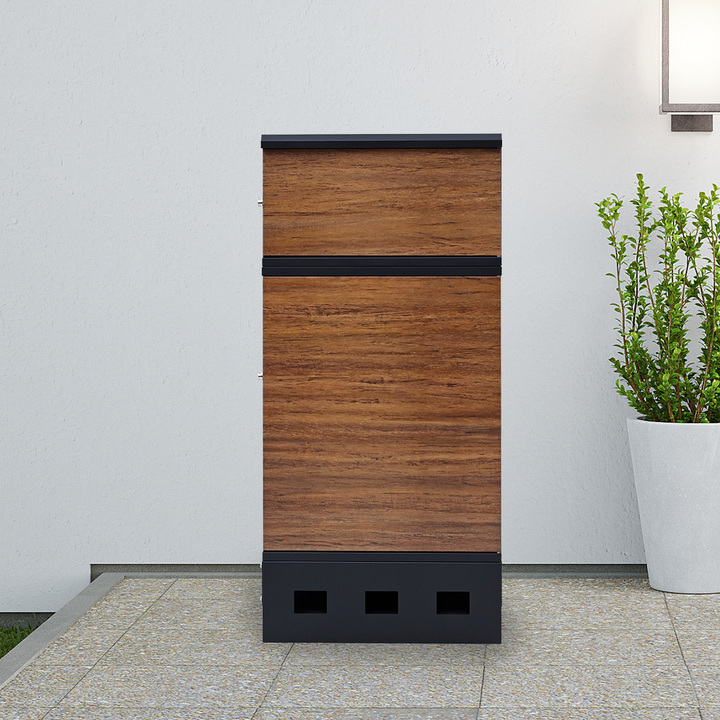 YAMAZEN 防犯・防災 宅配ボックス・ピーボ(組立品) 木目