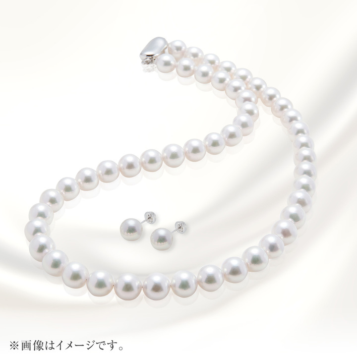 【 あこや真珠 ネックレス 2本セット 】 925シルバー&ホワイト　花珠 n001-1759_cart.jpg