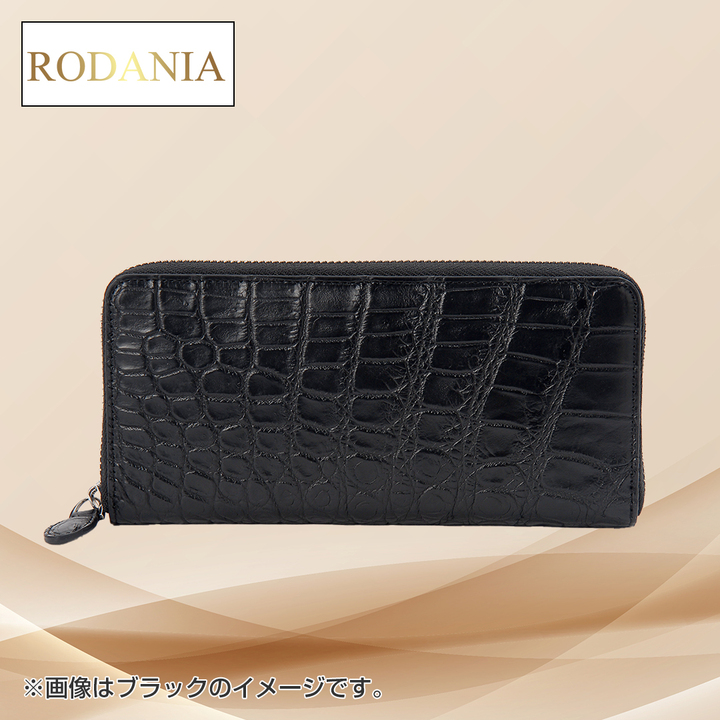 ロダニア バッグ・小物 マットクロコダイル 多機能ラウンド長財布 