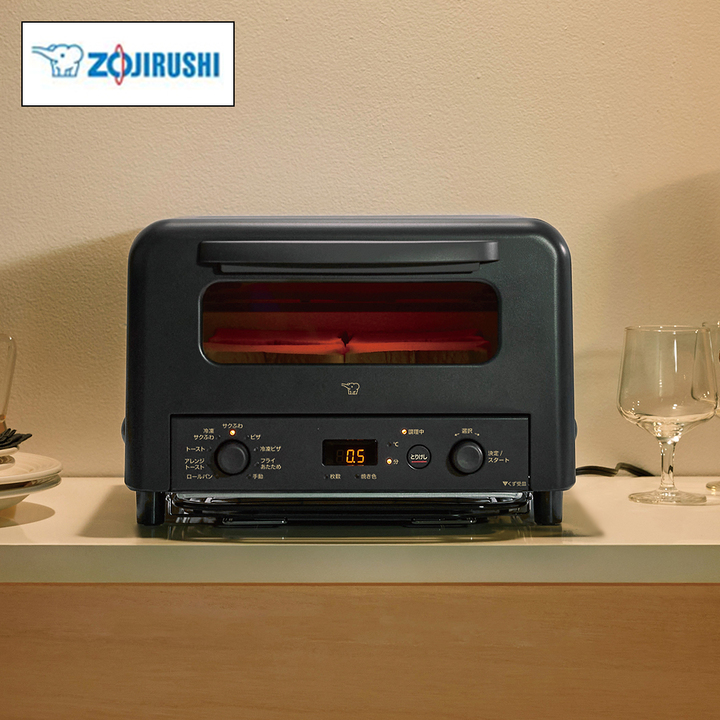 象印マホービン レンジ・トースター オーブントースター 4枚焼き 黒 EQ