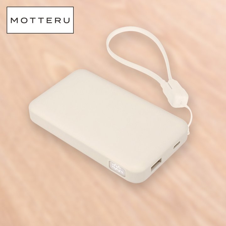 MOTTERU 電池 準固体モバイルバッテリー 10000mAh PD30W対応