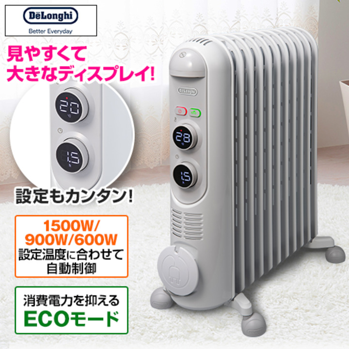 オイルヒーター DBK DRC1009WS 乾燥しない - オイルヒーター