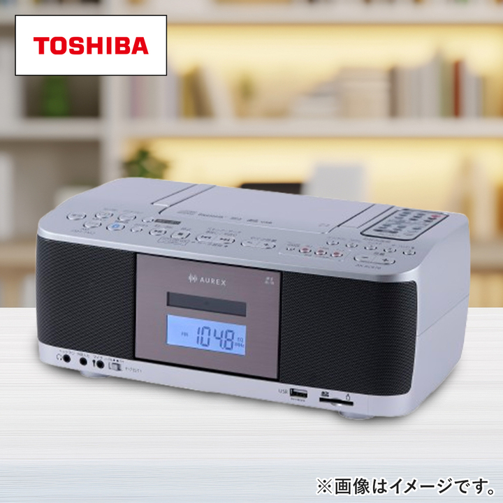東芝 オーディオ SD/USB/CDラジオカセットレコーダー シルバー AX