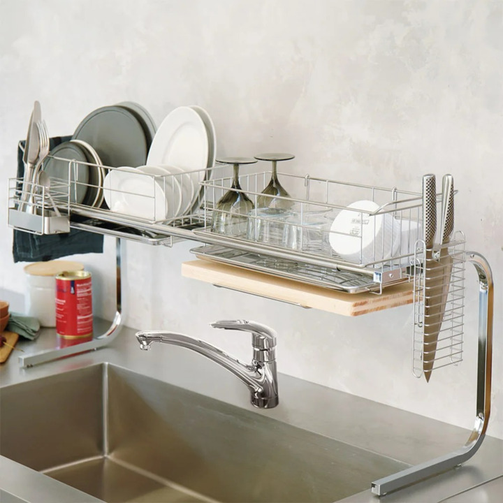 楽天市場】【楽天1位】 手前がすっきり伸長式シンク上ステンレス