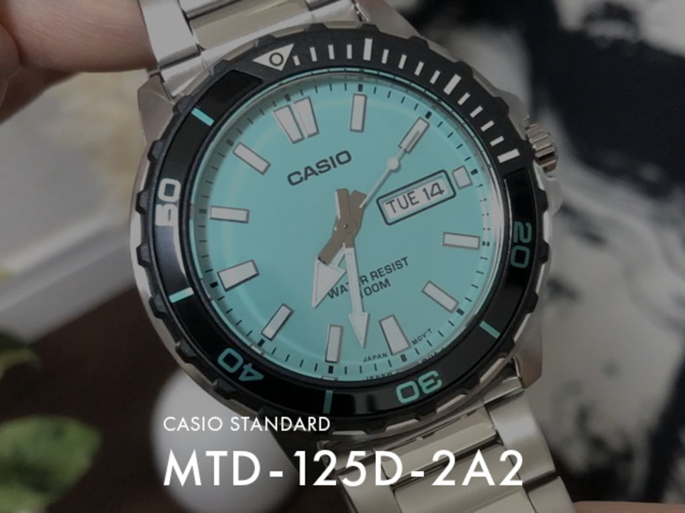 CASIO カシオ MTD-125D-2A2 アナログウォッチ ターコイズブルー NEW RELEASE | CASIO MTD - 125D - 2A2 | TIFFANY BLUE COLOUR