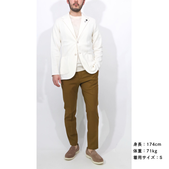 LARDINI ニットジャケット 2B S〜M相当 ネイビー ブートニエール 紺 LARDINI ニットジャケット 2B S〜M相当 ネイビー ブートニエール 紺