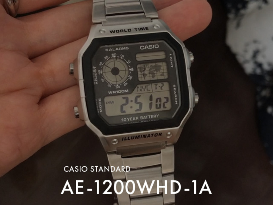 CASIO　AE-1200WHD-1AVEF　チプカシ 海外モデル 新品未使用品 スタンダード デジタル 並行輸入品 10年保証 日本未発売 CASIO