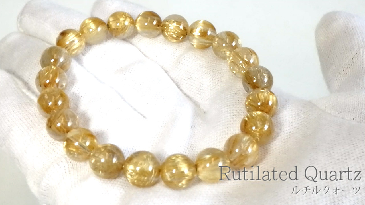 楽天市場】タイチンルチルクォーツ ブレスレット 9mm玉 天然石
