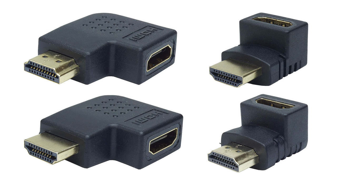✨【右2個】HDMI 右向き 変換 アダプタ L型 端子 延長 直角 コネクタ Amazon | FUJIMORI HDMI 直角 L字型 変換 アダプタ HDMI（オス