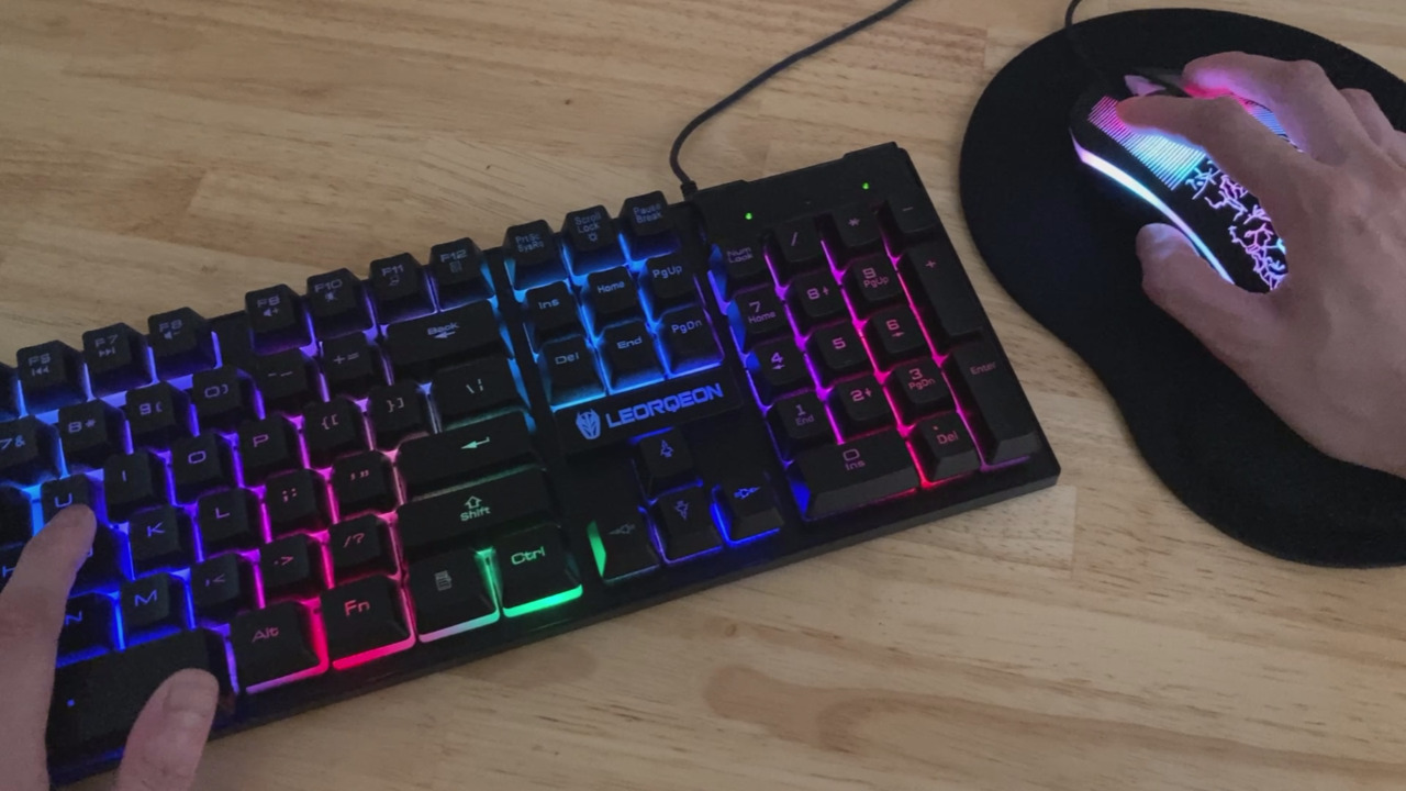 楽天市場】ゲーミングキーボード ゲーミングマウス セット