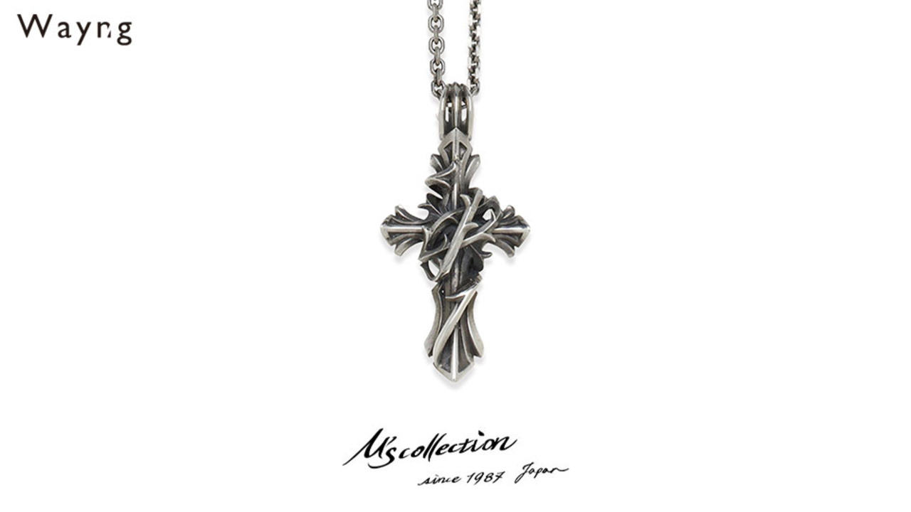 エムズコレクション ラージクロス ネックレストップ ペンダント XP-060 THORN CROSS PENDANT L / XP-060 – BLESS
