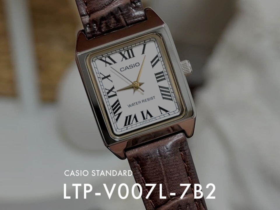 Amazon.co.jp: Casio LTP-V007L-7B1 Women's Rectangular