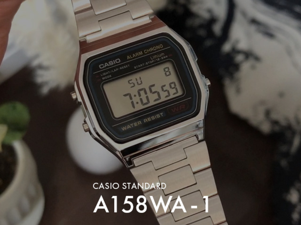 ◇新品未開封◇ A158WA ステンレス おぞましい レトロ調 CASIO チープカシオ