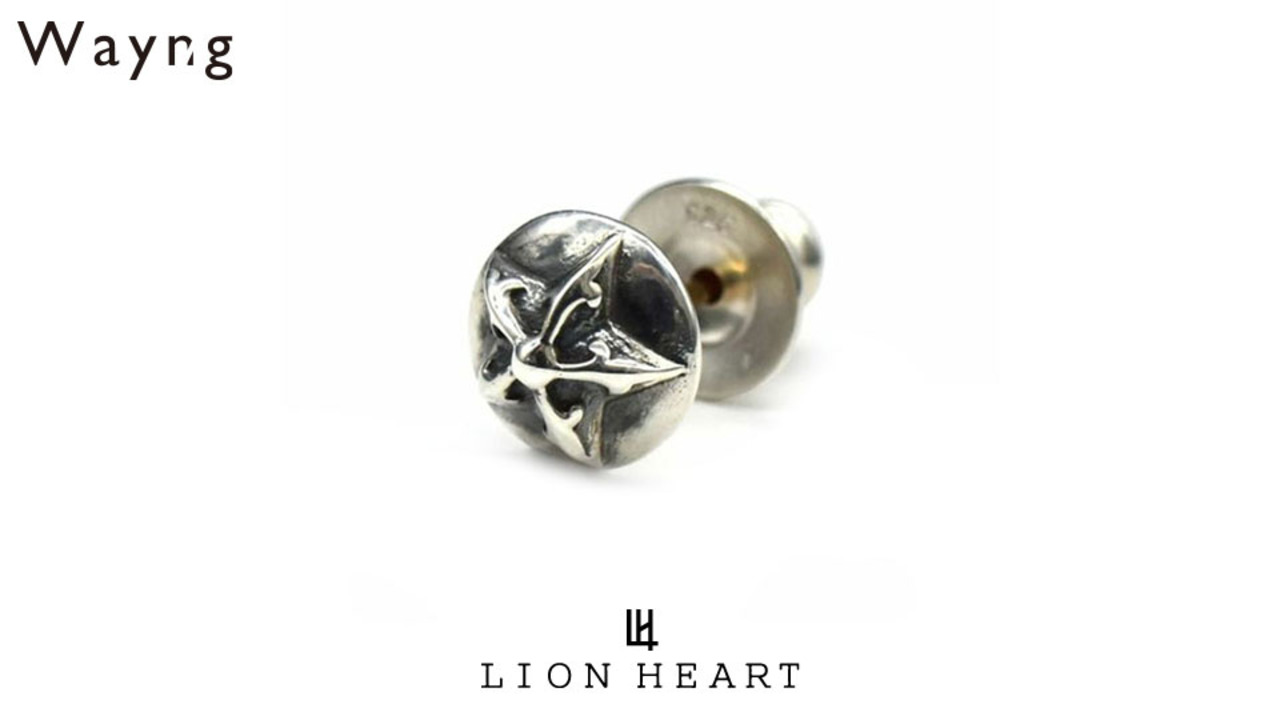 ライオンハート ピアス（片耳）スター シルバー925 1EA116A0SV 新品】ライオンハート ピアス LION HEART ゴシックスターピアス