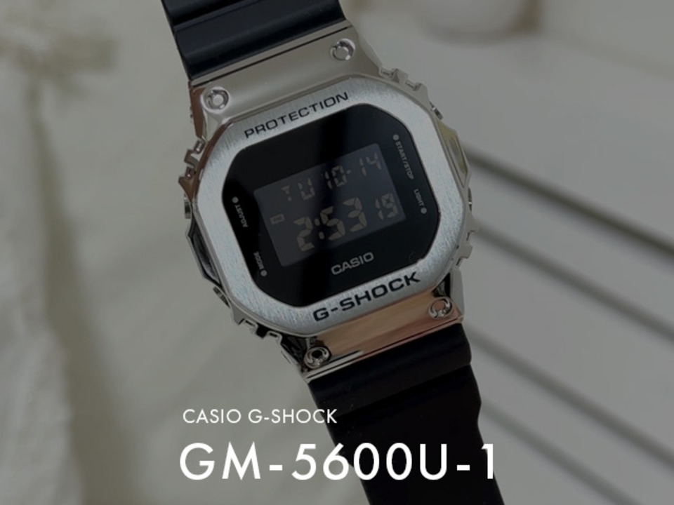CASIO G-SHOCK GM-5600 デジタル腕時計 シルバー/ブラック GM-5600-1JF | CASIO