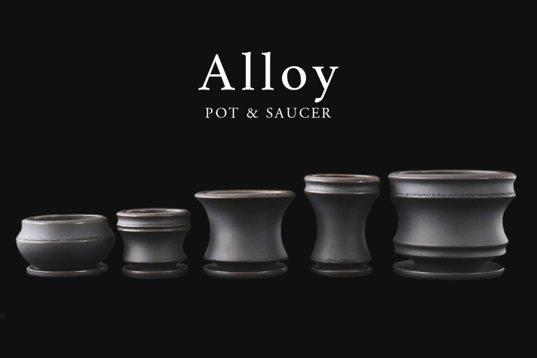 楽天市場】Alloy【 M 】4号 Φ11.7cm×H9.6cm 植木鉢 受け皿付