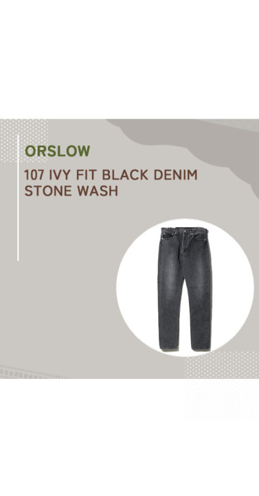 orSlow オアスロウ 01-0107W-D61S Mens IVY FIT DENIM 107 BLACK