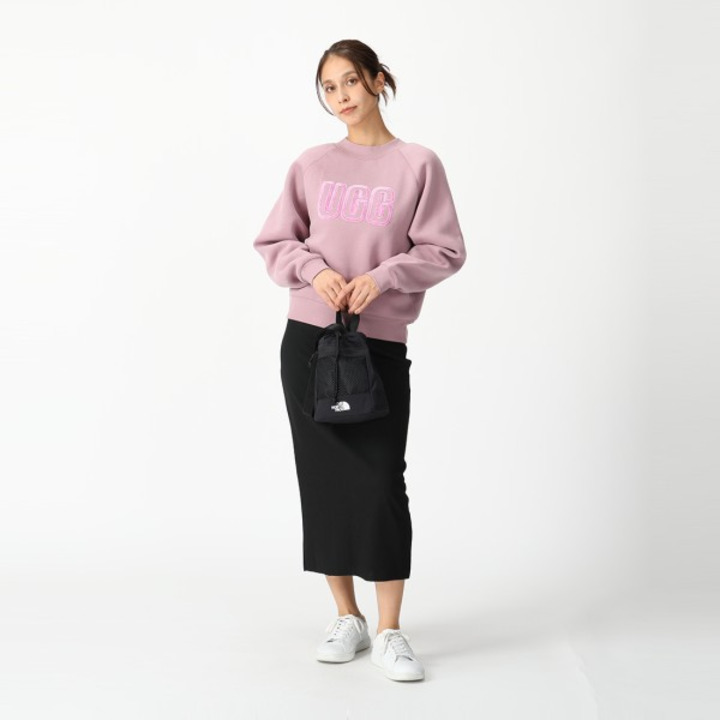 UGGスウェット グレー×ピンク UGG ピンク グレー スウェット Mサイズ UGGのもふもふロゴ