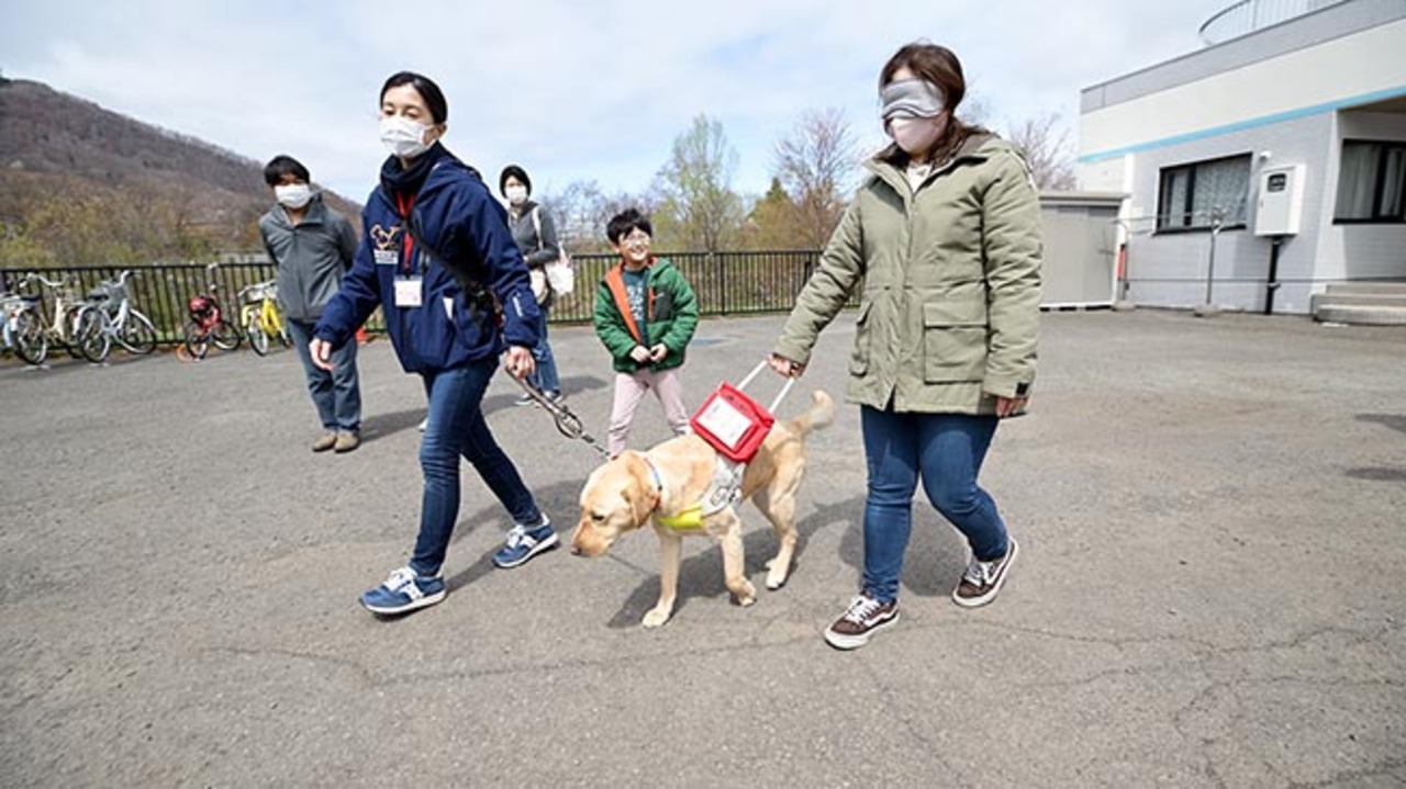 札幌でガイドドッグオープンデー 盲導犬と視覚障害者へ理解深める
