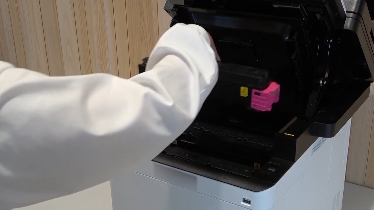 0717-065 C332　レーザープリンター　※トナー要交換 トナーカートリッジの交換方法 | HP Color LaserJet Pro 3201-3204