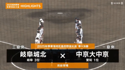 中京大中京―岐阜城北　東海・準々決勝ハイライト