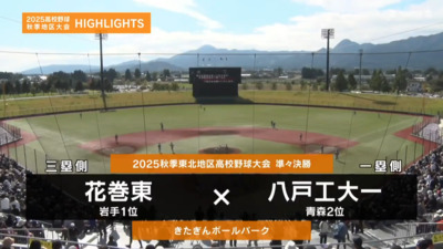 八戸工大一―花巻東 　東北・準々決勝ハイライト