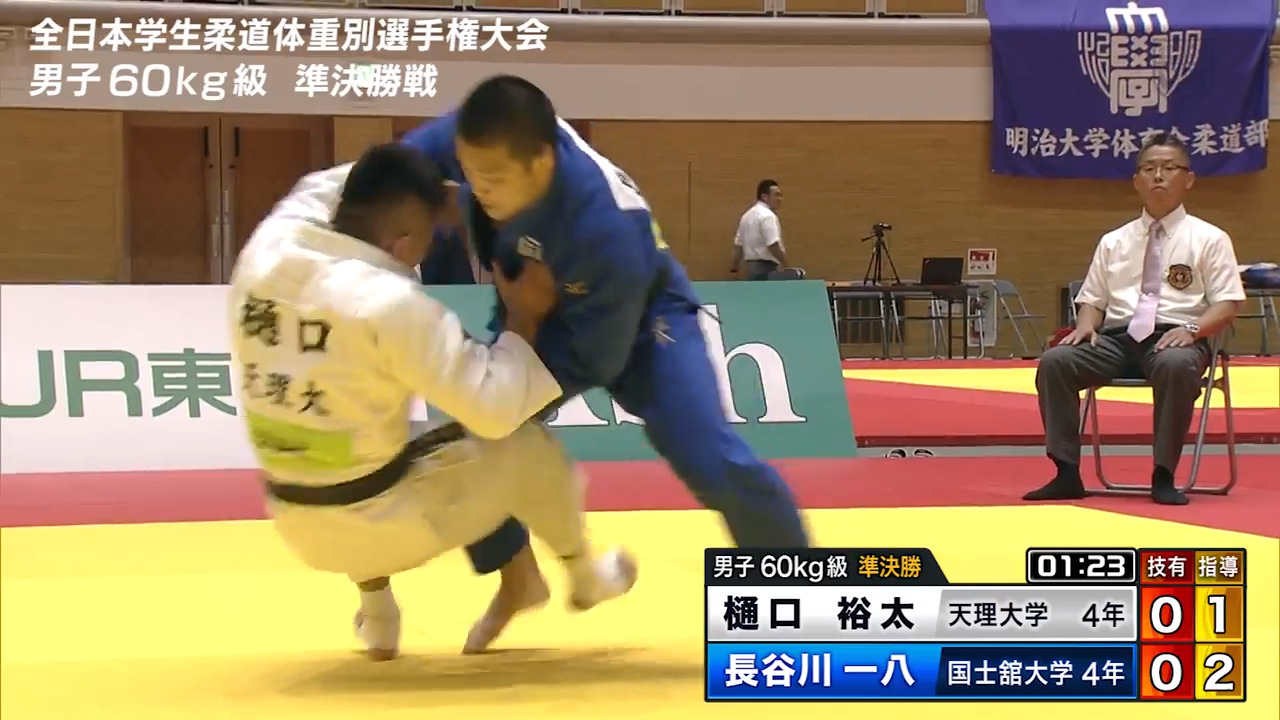 全日本学生柔道体重別選手権大会 男子60kg級 準決勝 ハイライト Univas ユニバス