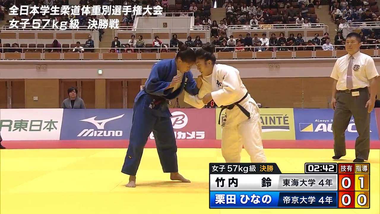 全日本学生柔道体重別選手権大会 女子57kg級 決勝 ハイライト Univas ユニバス