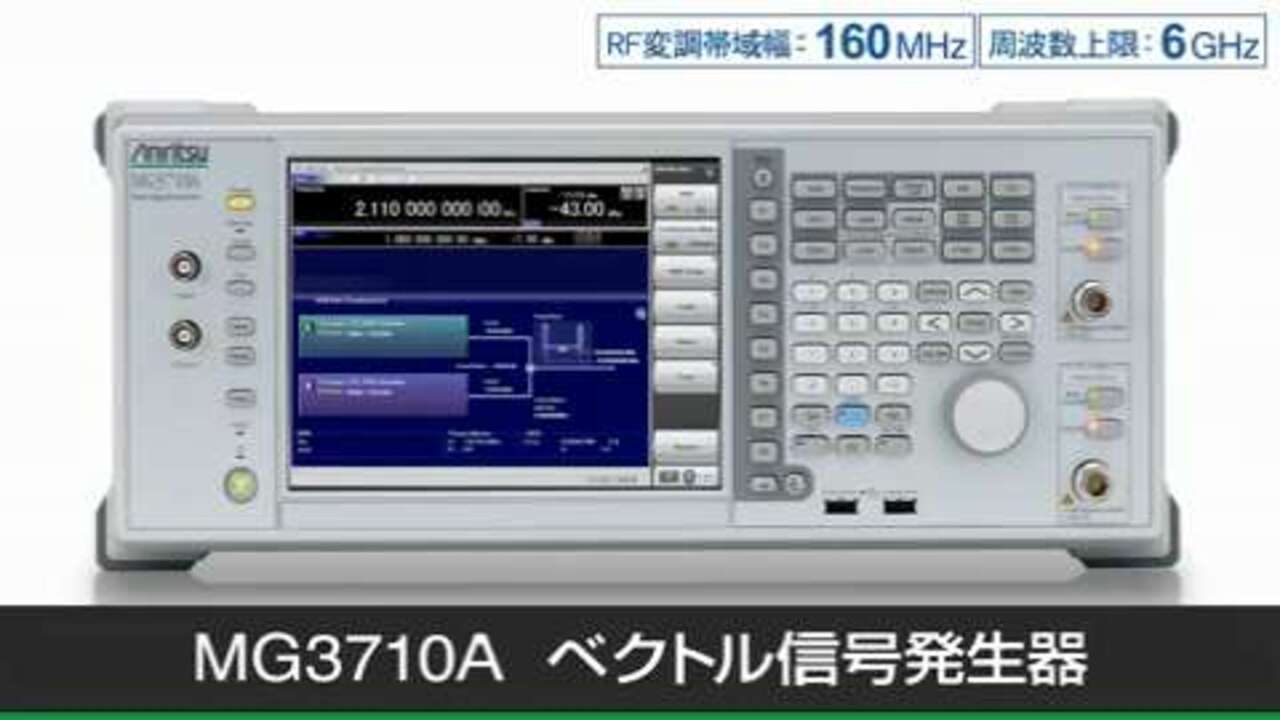 ベクトル信号発生器 MG3710A - アンリツ｜電子計測器ビデオポータル