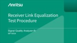 Anritsu MP1900A Receiver Link Equalization Test Procedure